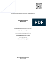 3a. Evaluación Matemáticas-Primer Grado