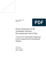 Social Assessment of The Azerbaijan National Environmental Action Plan A Focus On Community Responses To The Caspian Sea Environmental Disaster