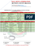 Nairobi Regional League Zone A Midweek and Round 15 Fixtures