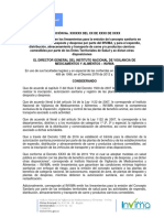 Por La Cual Se Establecen Los Lineamientos Para La Emisión Del Concepto Sanitario en Plantas de Beneficio, Desposte y Desprese Por Parte Del INVIMA, y Para El Expendio, Distribución, Almacenamiento y Productos Cá