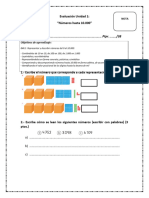 4° Matemática Evaluación Unidad 1