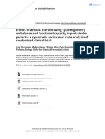 Effects of Aerobic Exercise Using Cycle Ergometry On Balance and Functional Capacity in Post Stroke Patients A Systematic Review and Meta Analysis