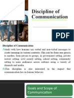 Discipline of Communication