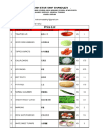 Price List in English and China