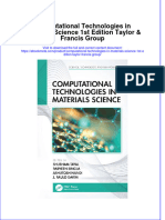 Computational Technologies in Materials Science 1St Edition Taylor Francis Group Online Ebook Texxtbook Full Chapter PDF