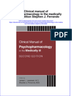 Clinical Manual of Psychopharmacology in The Medically Ill 2Nd Edition Stephen J Ferrando Online Ebook Texxtbook Full Chapter PDF