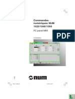 Commandes Numériques NUM 1020/1040/1050: PC Panel MMI