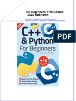 Ebook C Python For Beginners 11Th Edition 2022 Unknown Online PDF All Chapter