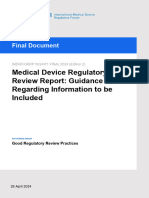 IMDRF GRRP WG N71 (Edition 2) - 0medical Device Regulatory Review Report Guidance Regarding Information To Be Included