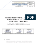 PR-MT-47 Procedimiento para Autrizaciones Internas