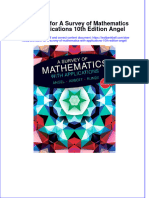 PDF Test Bank For A Survey of Mathematics With Applications 10Th Edition Angel Online Ebook Full Chapter