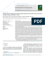 Perioperative Management of Adult Surgical Patients With Septic Shock