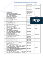 List of Designated Hospitals in Malaysia