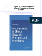 Meta Analysis in Clinical Research Principles and Procedures Anoop Kumar 2 Online Ebook Texxtbook Full Chapter PDF