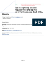 GIS-based Landslide Susceptibility Zonation Mapping Using Frequency Ratio and Logistics Regression Models in The Dessie Area, South Wello, Ethiopia