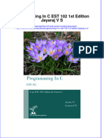 Ebook Programming in C Est 102 1St Edition Jayaraj V S Online PDF All Chapter