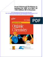 Solution Manual Advanced Problems in Organic Chemistry For Jee 15 E 2021 22 Session 15Th Edition M S Chouhan Online Ebook Texxtbook Full Chapter PDF