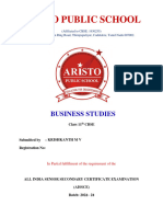 Aristo Public School: Business Studies