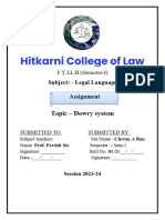 1st Sem Law Project LEGAL LANGUAGE