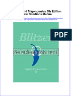 Full Algebra and Trigonometry 5Th Edition Blitzer Solutions Manual Online PDF All Chapter