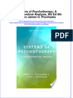 Ebook Systems of Psychotherapy A Transtheoretical Analysis 9Th Ed 9Th Edition James O Prochaska Online PDF All Chapter