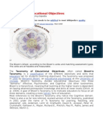 Taxonomy of Educational Objectives