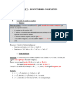 Chapitre V - Nombres Complexes