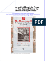 The Thames and I A Memoir by Prince Naruhito of Two Years at Oxford 1St Edition Naruhito Hugh Cortazzi Online Ebook Texxtbook Full Chapter PDF