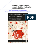 Full Ebook of Covid 19 and The Global Political Economy Crises in The 21St Century 1St Edition Tim Di Muzio Online PDF All Chapter