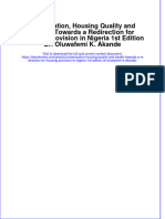 Urbanization, Housing Quality and Health: Towards A Redirection For Housing Provision in Nigeria 1st Edition Dr. Oluwafemi K. Akande