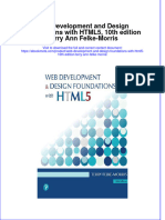 Web Development and Design Foundations With Html5 10Th Edition Terry Ann Felke Morris Online Ebook Texxtbook Full Chapter PDF