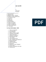 3rd Year OSCE Stations