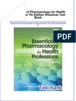 Full Essentials of Pharmacology For Health Professions 7Th Edition Woodrow Test Bank Online PDF All Chapter