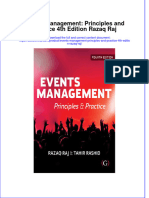 Full Ebook of Events Management Principles and Practice 4Th Edition Razaq Raj Online PDF All Chapter