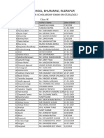 List of Students For Scholarship Exam Class IX R.A.N.PUBLIC SCHOOL