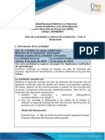 Guia de Actividades y Rúbrica de Evaluación Fase 4 - Planeación