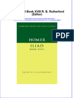 Full Ebook of Homer Iliad Book Xviii R B Rutherford Editor Online PDF All Chapter