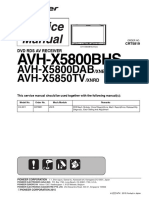 Pioneer - Avh-X5800bhs - Avh-X5800dab - Service Manual