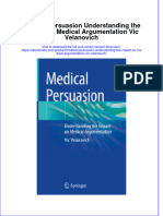 Full Ebook of Medical Persuasion Understanding The Impact On Medical Argumentation Vic Velanovich Online PDF All Chapter