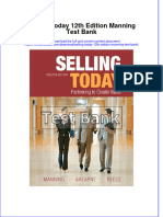 Full Selling Today 12Th Edition Manning Test Bank Online PDF All Chapter