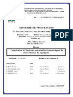 Contribution À L'étude Des Potentialités Écotouristiques Du Parc National Du Djurdjura