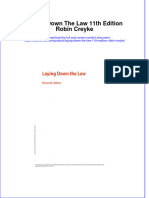 Full Ebook of Laying Down The Law 11Th Edition Robin Creyke Online PDF All Chapter