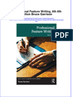 Full Ebook of Professional Feature Writing 6Th 6Th Edition Bruce Garrison Online PDF All Chapter