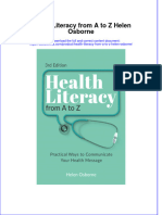 Full Ebook of Health Literacy From A To Z Helen Osborne Online PDF All Chapter