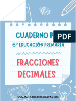 Cuaderno Fracciones Decimales - 6 Curso Educacion Primaria