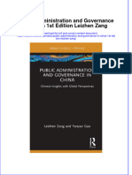 Full Ebook of Public Administration and Governance in China 1St Edition Leizhen Zang Online PDF All Chapter