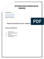 Le Projet de Recherche Sur Les Lois de Finance Publiques Au Sénégal