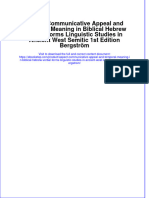 Aspect Communicative Appeal and Temporal Meaning in Biblical Hebrew Verbal Forms Linguistic Studies in Ancient West Semitic 1st Edition Bergström