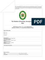 FEU Stockholder Masterlist As of Record Date August 08, 2016