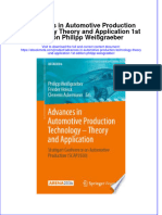 Full Ebook of Advances in Automotive Production Technology Theory and Application 1St Edition Philipp Weisgraeber Online PDF All Chapter